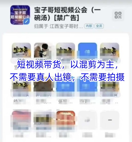 宝子哥头部团队短视频带货，以混剪为主，不需要真人出镜，不需要拍摄【更新6月】-宅客基地