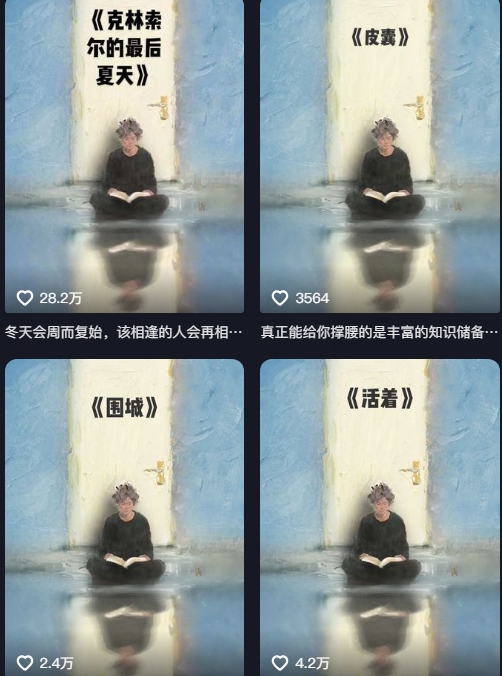AI制作爆款书单，抖音42粉丝博主书单号制作拆解，单条视频28W赞-宅客基地