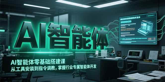 （15257期）AI智能体零基础搭建课，从工具安装到指令调教，掌握行业专属智能体开发…-宅客基地