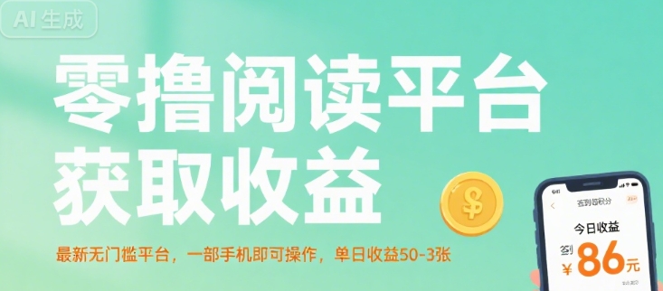 零撸阅读平台获取收益，最新无门槛平台，一部手机即可操作，单日收益50-3张【揭秘】-宅客基地