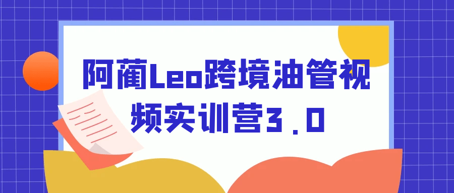 阿蔺Leo跨境油管视频实训营3.0-宅客基地