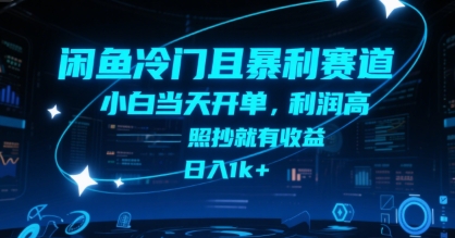闲鱼冷门且暴利赛道，小白当天开单，利润高，照抄就有收益，日入1k+【揭秘】-宅客基地