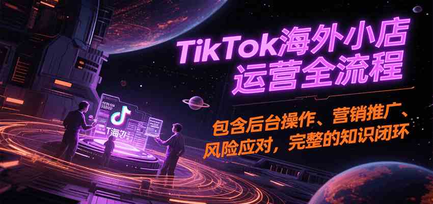 TikTok海外小店运营全流程，包含后台操作、营销推广、风险应对，完整的知识闭环-宅客基地