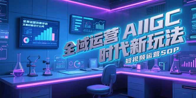 （15327期）全域运营AIGC时代新玩法，文案封面设计公式，短视频运营SOP-宅客基地