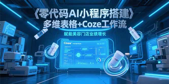（15239期）零代码AI小程序搭建，多维表格+Coze工作流，赋能美容门店业绩增长-宅客基地