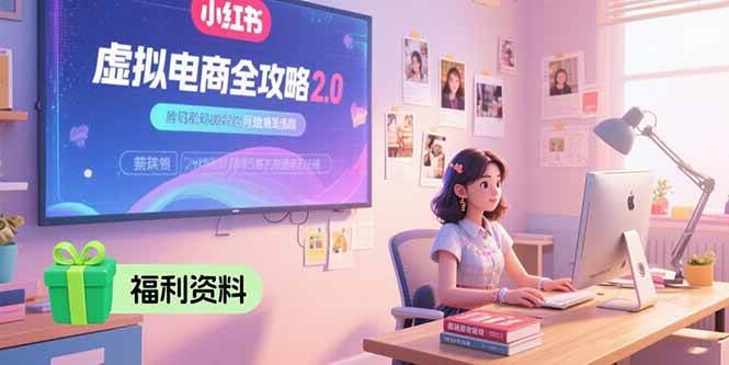 （15387期）虚拟电商全攻略2.0，开店选品实操流程，账号定位、货源发布、笔记发布技巧-宅客基地
