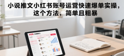 小说推文小红书账号运营快速爆单实操，这个方法，简单且粗暴-宅客基地