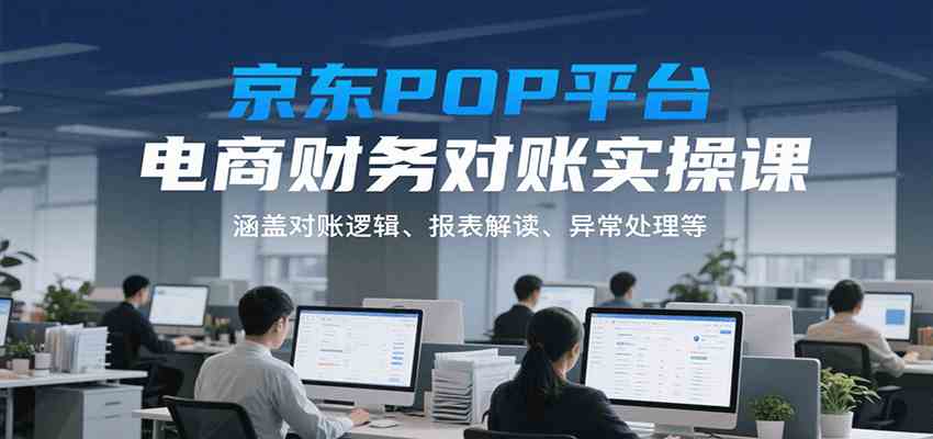 京东POP平台电商财务对账实操课，涵盖对账逻辑、报表解读、异常处理等-宅客基地