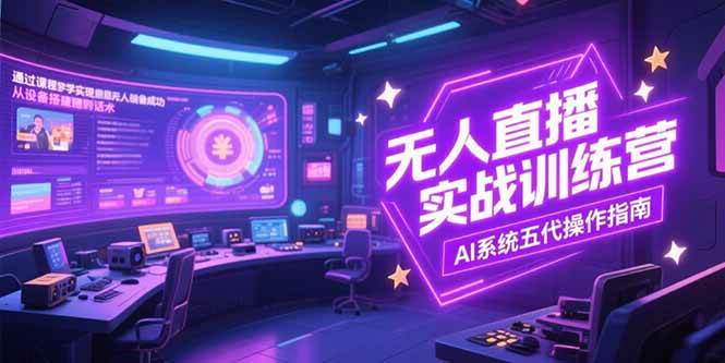 （15315期）无人直播实操训练营，从设备搭建到话术，AI系统五代操作指南(7月更新)-宅客基地