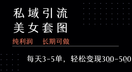 私域卖套图每天3-5单 每单利润99-2张+-宅客基地