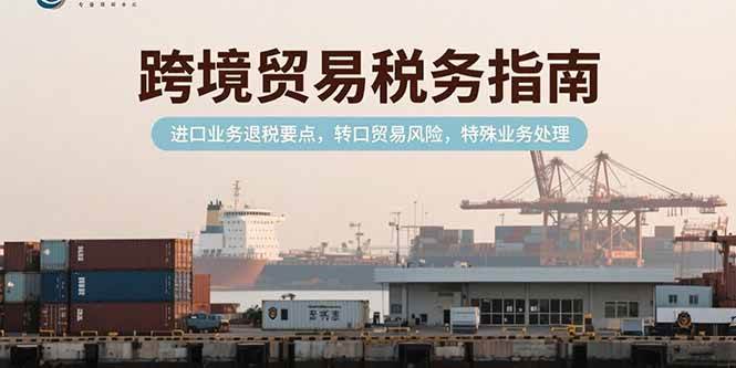 （15381期）跨境贸易税务指南，进口业务退税要点，转口贸易风险，特殊业务处理-宅客基地