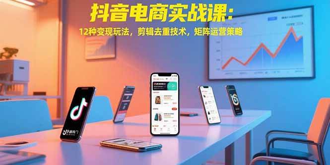 （15478期）抖音电商实战课：12种变现玩法，剪辑去重技术，矩阵运营策略-宅客基地