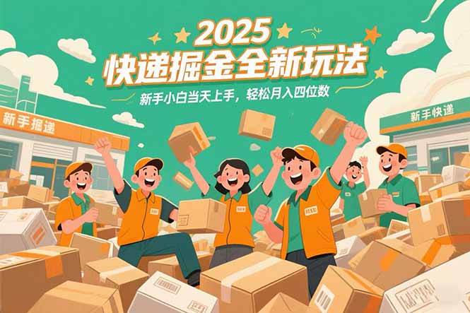 （15244期）2025快递掘金全新玩法，新手小白当天上手，轻松月入四位数！-宅客基地