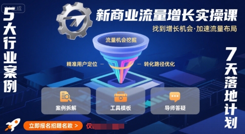新商业流量增长实操课，找到增长机会，加速流量布局-宅客基地
