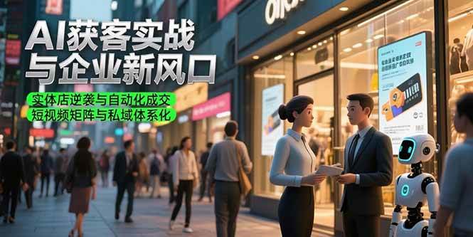 （15348期）AI获客实战与企业新风口，实体店逆袭与自动化成交 短视频矩阵与私域体系化-宅客基地