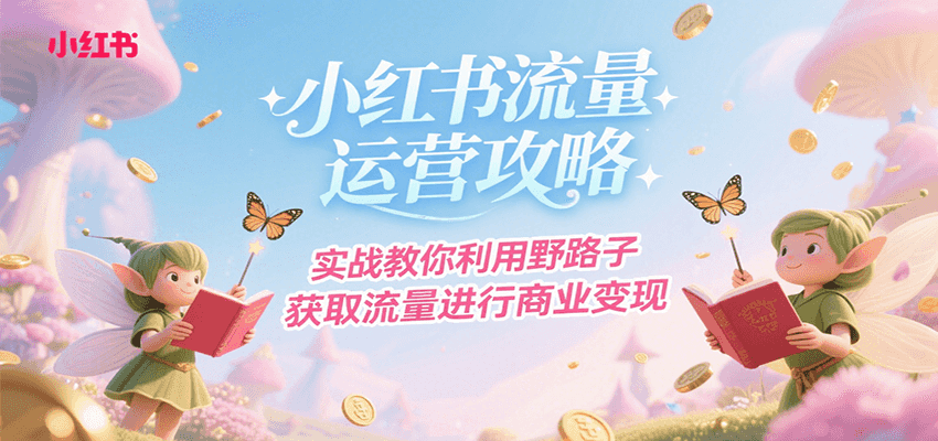 小红书流量运营攻略，实战教你利用野路子获取流量进行商业变现-宅客基地