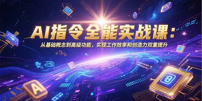 （15455期）AI指令全能实战课：从基础概念到高级功能，实现工作效率和创造力双重提升-宅客基地