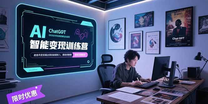 （15389期）AI智能变现训练营，ChatGPT写作变现，电影解说制作，图文带货方法论-宅客基地