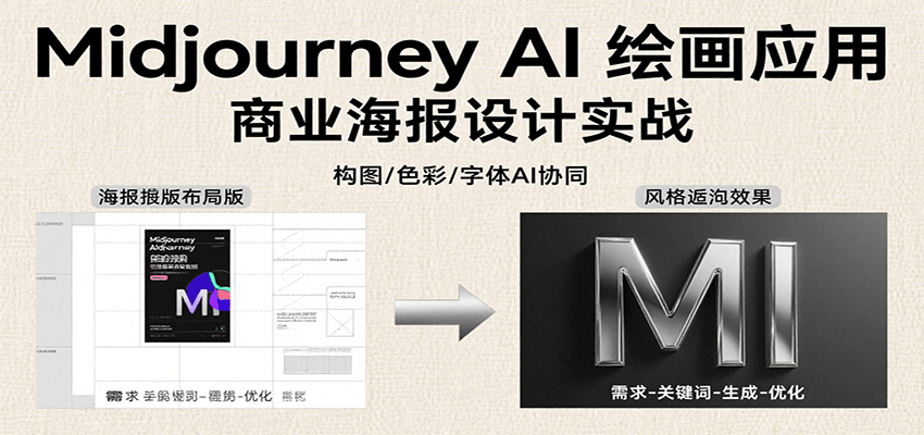 Midjourney AI绘画应用，关键词指令解析、漫画头像制作、海报设计、3D人物生成等-宅客基地