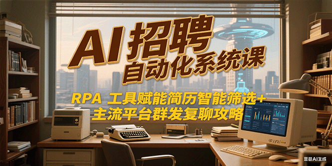 AI招聘自动化系统课，RPA工具赋能简历智能筛选+主流平台群发复聊全攻略-宅客基地