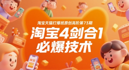 淘宝天猫打爆班原创高阶第73期，淘宝4剑合1必爆技术-宅客基地
