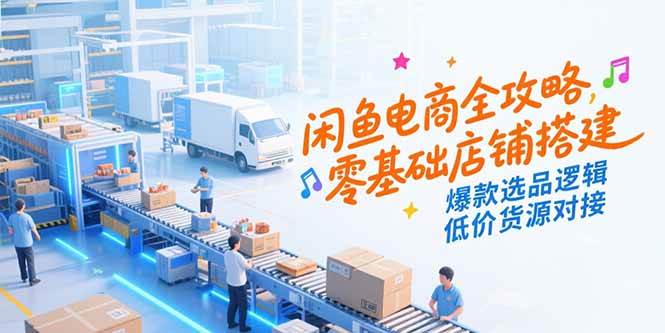 （15325期）闲鱼电商全攻略，零基础店铺搭建，爆款选品逻辑，低价货源对接-宅客基地