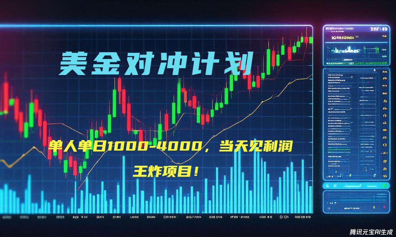 （15333期）2025年最暴力项目“美金先登计划”最新最强对冲战法，每日实际收益1K-4K-宅客基地