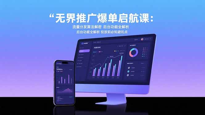 （15567期）无界推广爆单启航课：流量分发算法解密 后台功能全解析 投放前必知避坑点-宅客基地