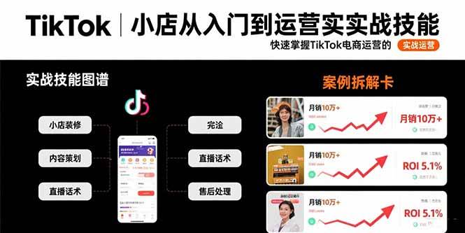 （15629期）TikTok小店从入门到运营实战技能：快速掌握TikTok电商运营的完整方法论-宅客基地