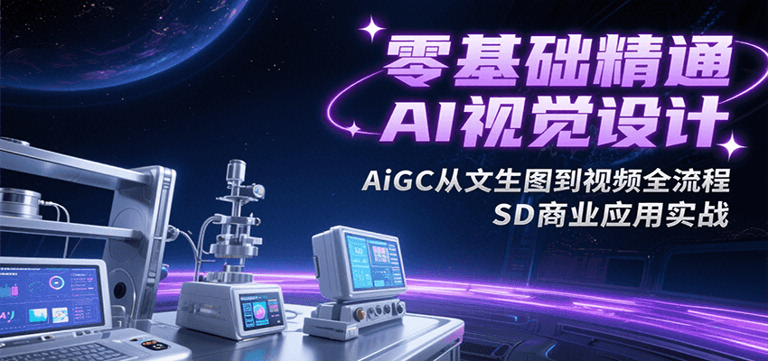 零基础精通AI视觉设计，AiGC从文生图到视频全流程，SD商业应用实战-宅客基地