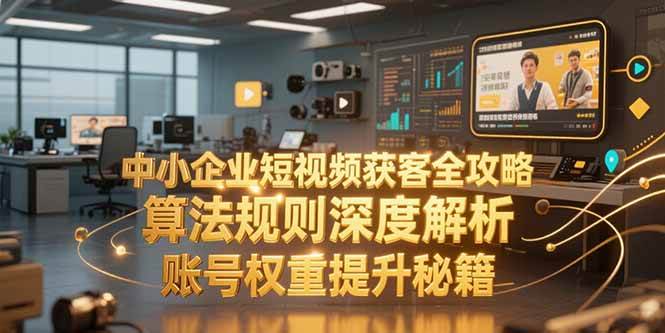 （15326期）中小企业短视频获客全攻略，算法规则深度解析，账号权重提升秘籍-宅客基地