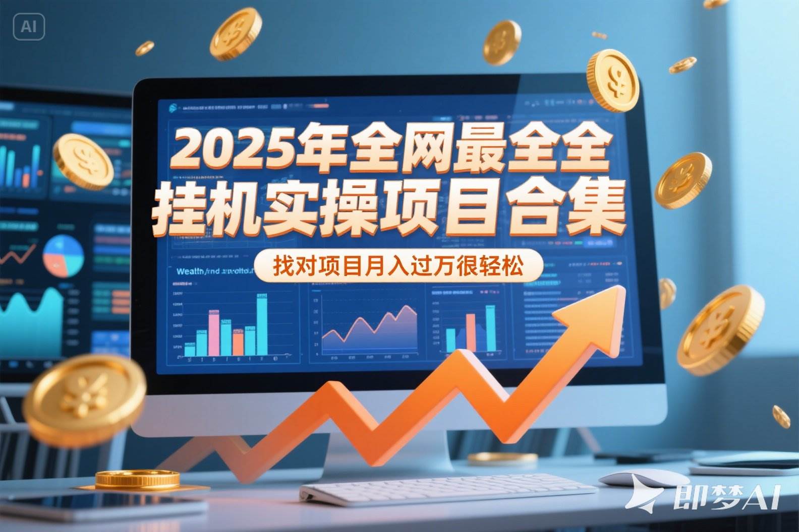 （15303期）2025年挂机实操项目实操演练，挂机类型，AI直播类型，轻资产创业类型…-宅客基地