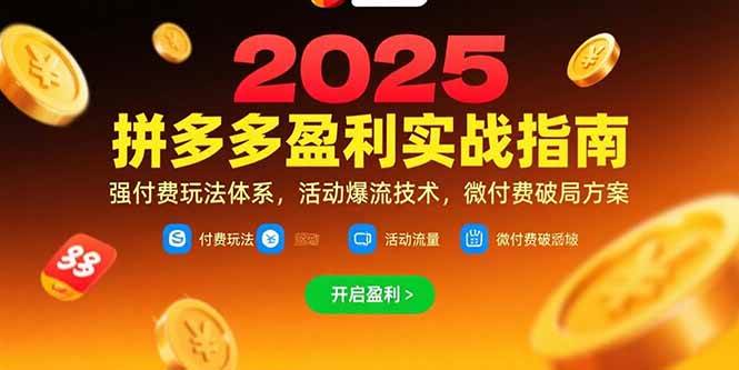 （15357期）拼多多盈利实战指南，强付费玩法，活动爆流技术，微付费破局方案(更新7月)-宅客基地