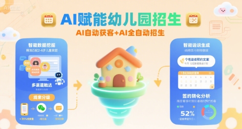 AI赋能幼儿园招生，AI自动获客+AI全自动招生-宅客基地