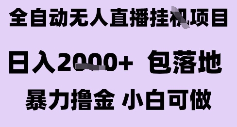 最新全自动抖音无人直播挂G项目，日入2k+ 包落地暴力撸金，小白可做【揭秘】-宅客基地