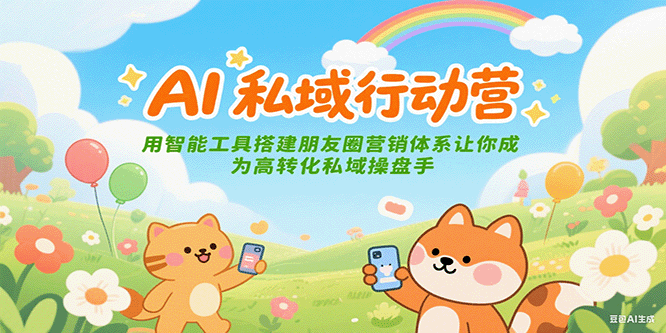 AI私域行动营：用智能工具搭建朋友圈营销体系让你成为高转化私域操盘手-宅客基地