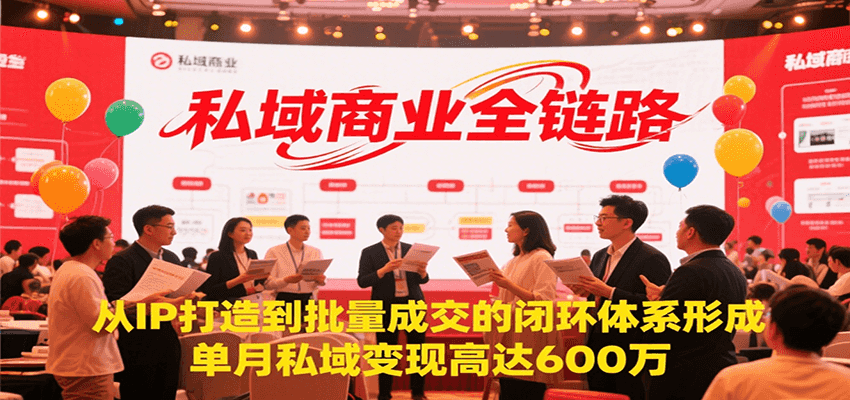 私域商业全链路，从IP打造到批量成交的闭环体系形成，单月私域变现600万-宅客基地